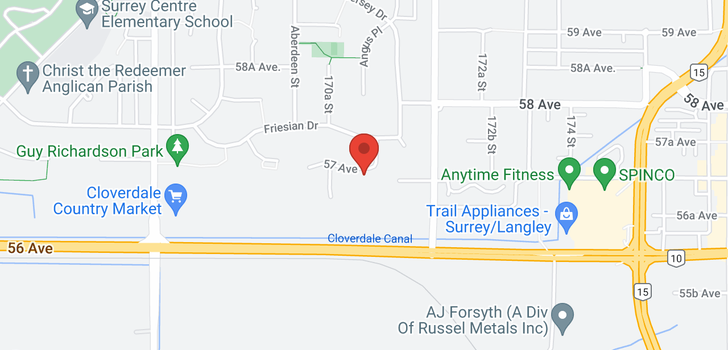 map of 17092 57 AVENUE